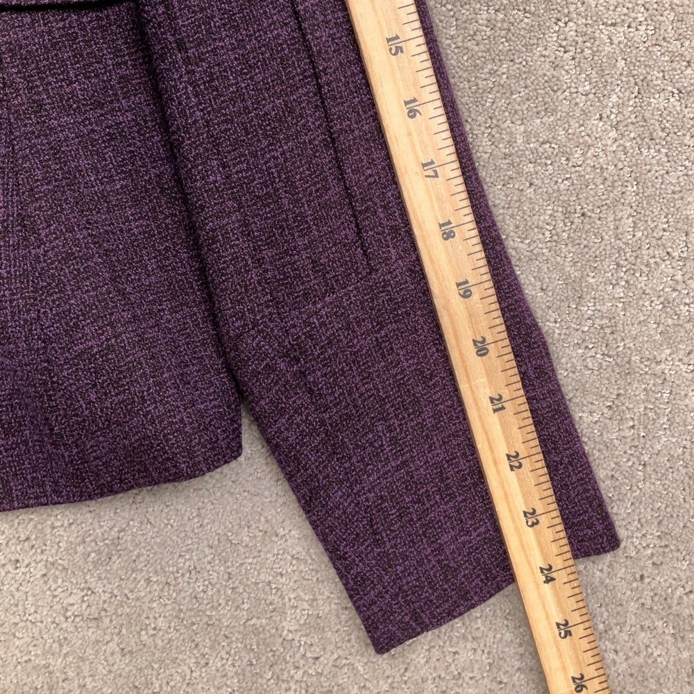 Kay Unger NY Skirt Suit Womens Jacket 10 Skirt 12 Purple‎ Black Woven Career 2pc - Picture 7 of 16